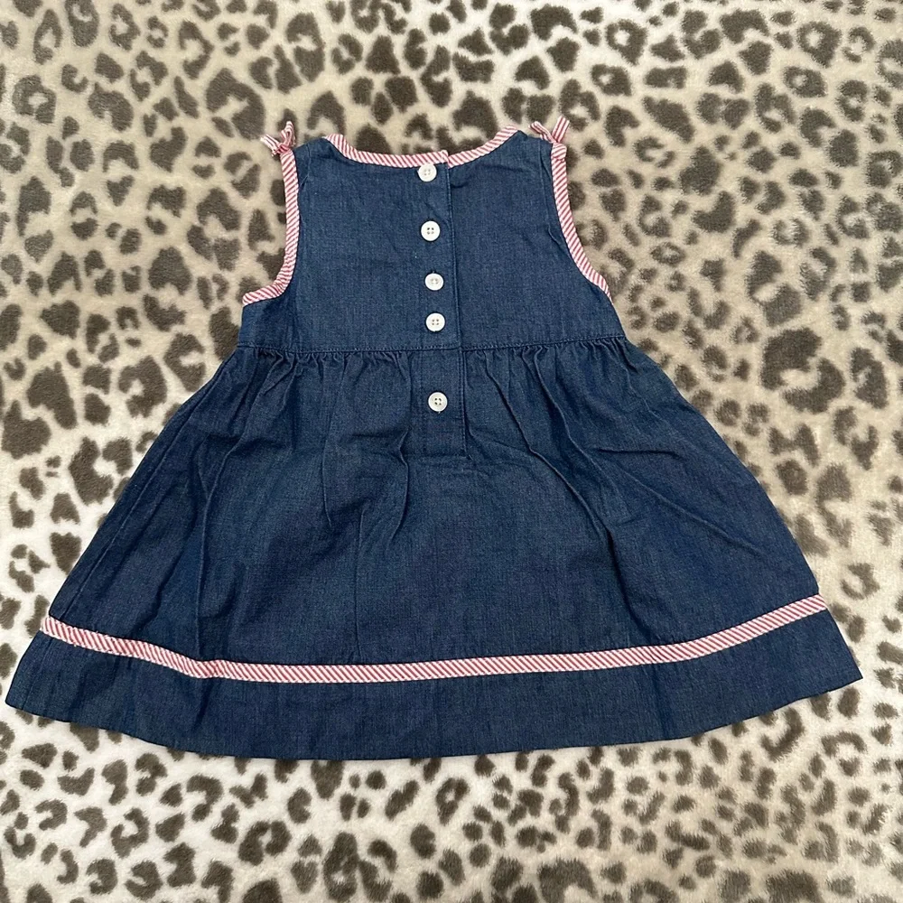 2003 Y2K babyGap Chambray Dress in Dark Blue Size 3-6 months